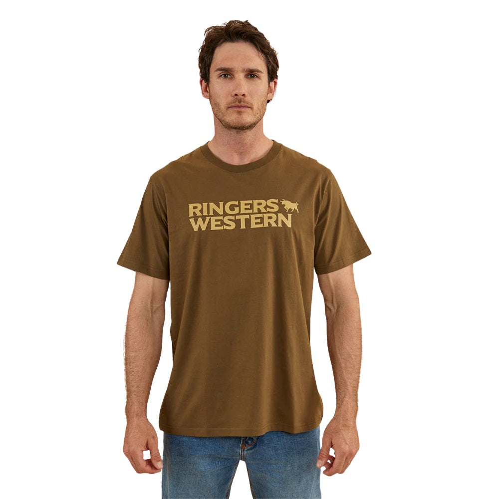 Ringers Western Hastings Mens Loose Fit T-Shirt - Military Green