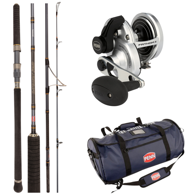 Penn Fathom II 30 Lever Drag / Penn Battalion Solid 642 PE 3-5 Overhead Combo