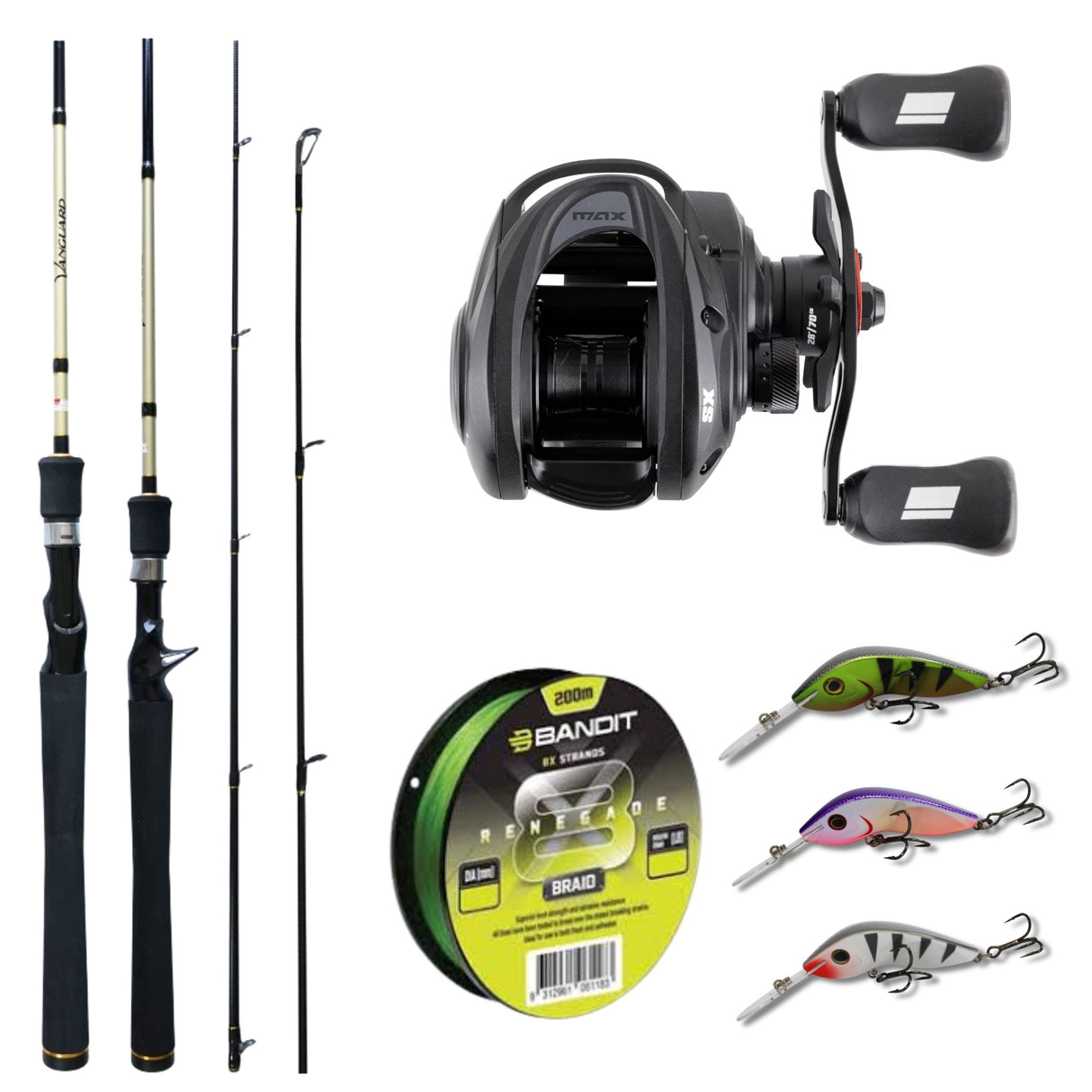 Abu Garcia Max SX / Abu Garcia Vanguard 602ML 2-5kg Baitcast Combo