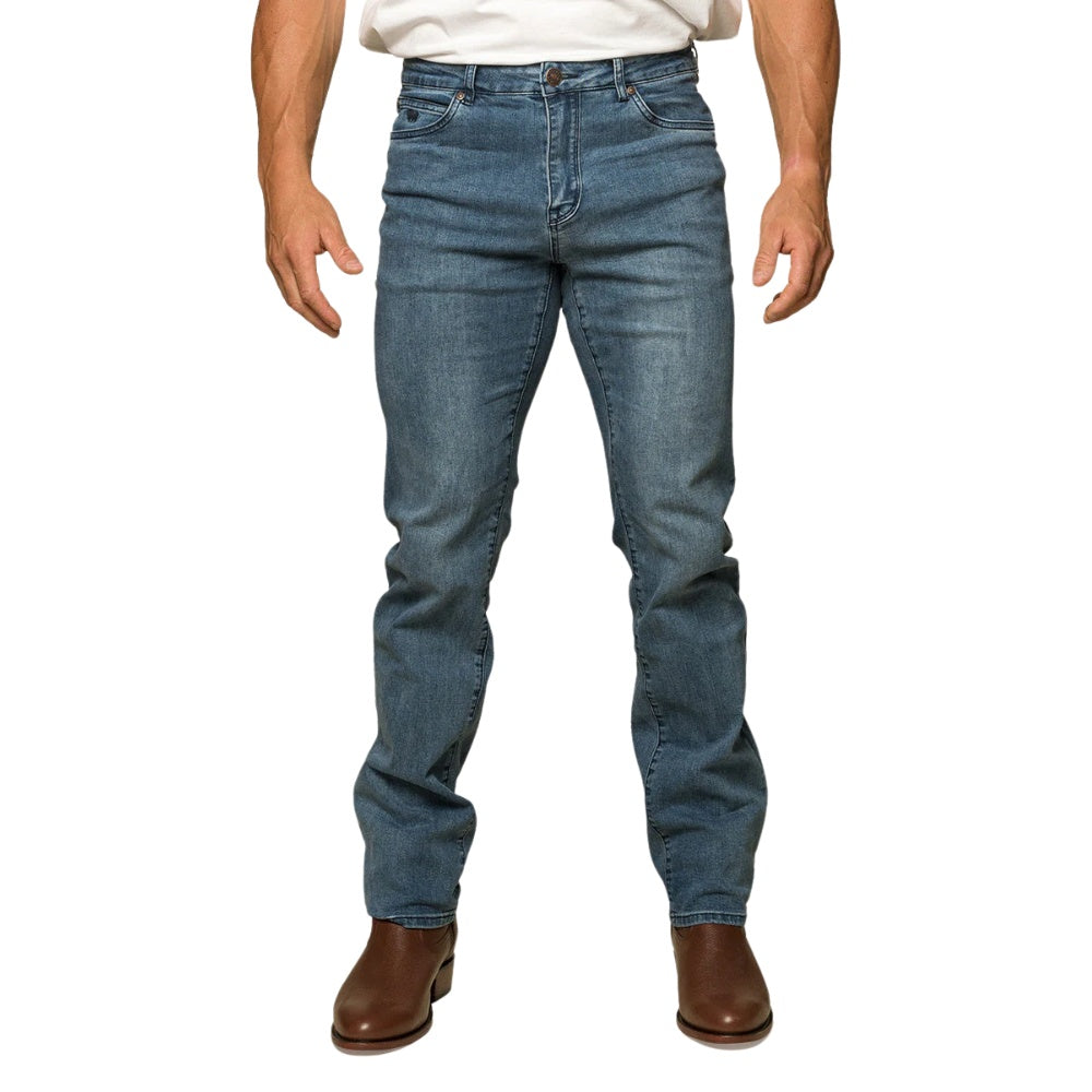 Ringers Western Mitchell Mens Straight Leg Jeans - Light Blue