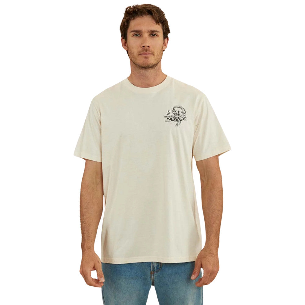 Ringers Western Salty Mens Loose Fit T-Shirt White