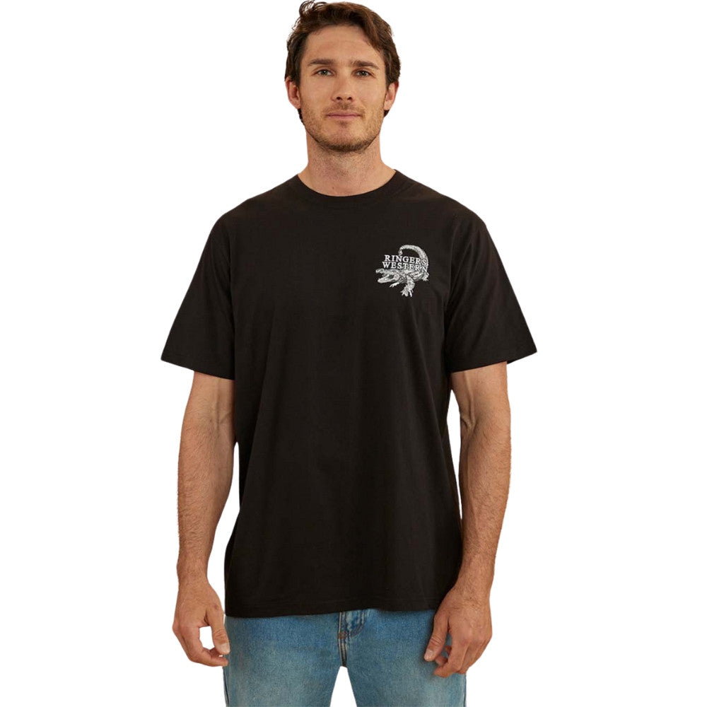 Ringers Western Salty Mens Loose Fit T-Shirt Black