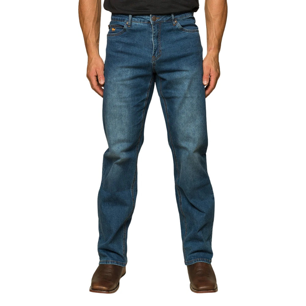 Ringers Western Sturt Mens Relaxed Leg Jeans - Mid Blue