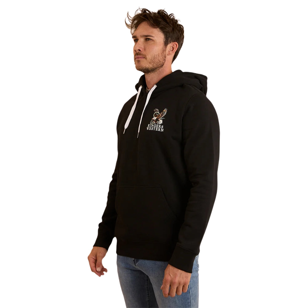 Ringers Western Eyrie Mens Pullover Hoodie - Black