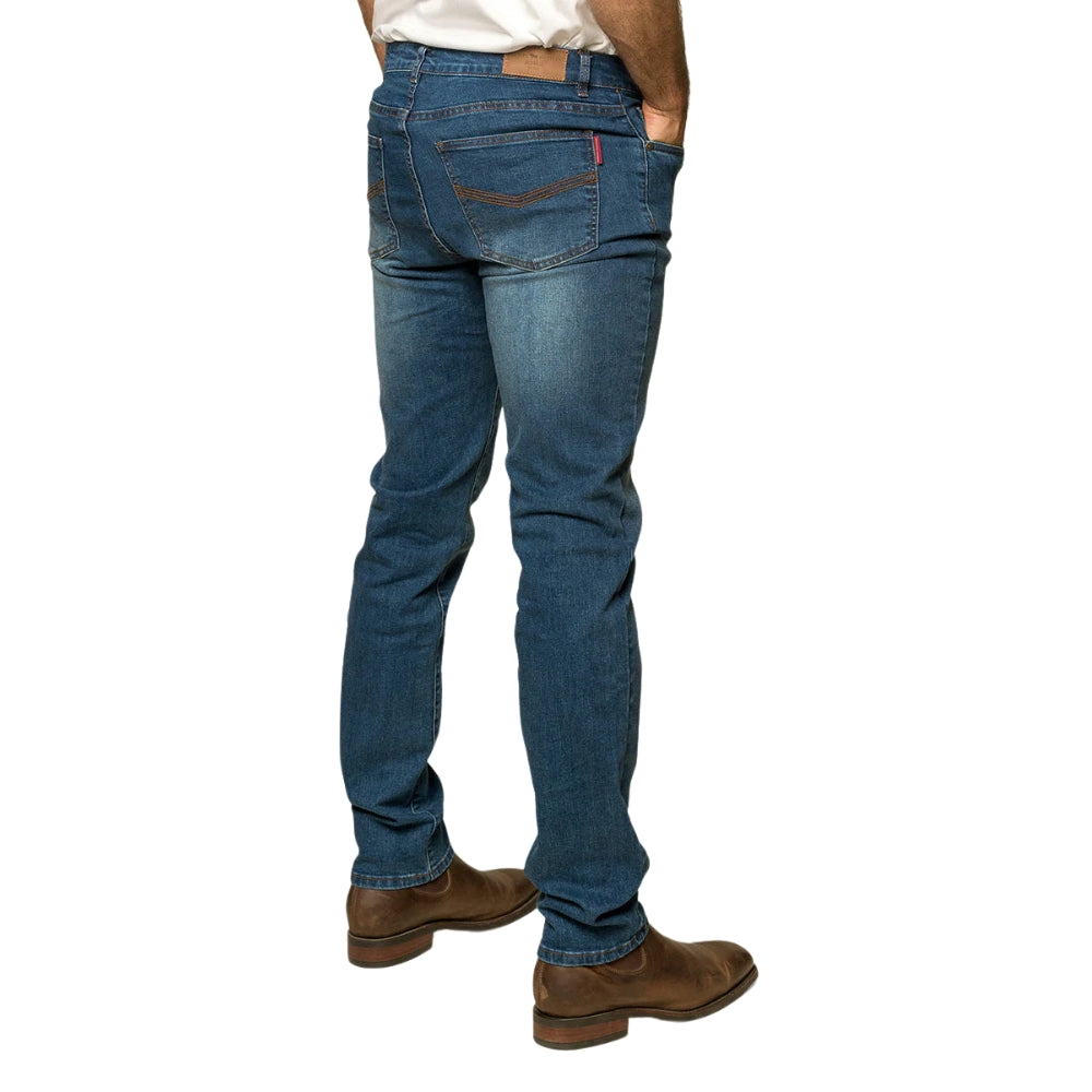 Ringers Western Burke Mens Tapered Leg Jeans - Mid Blue