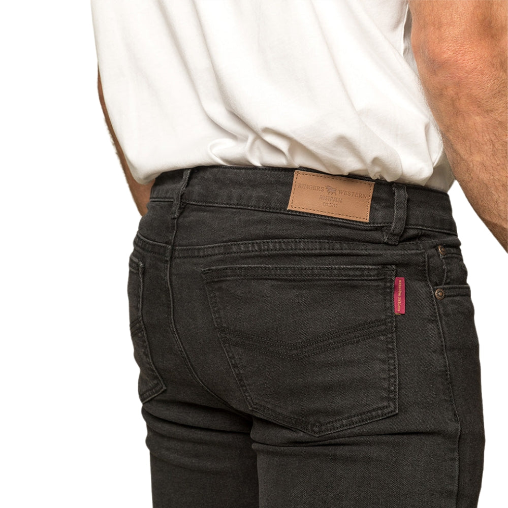 Ringers Western Austin Mens Slim Fit Jean - Black