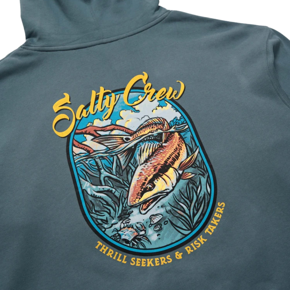 Salty Crew Red Fish MW Fleece Hood Storm