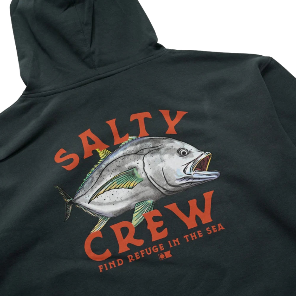 Salty Crew Ulua Fleece Hood Coal