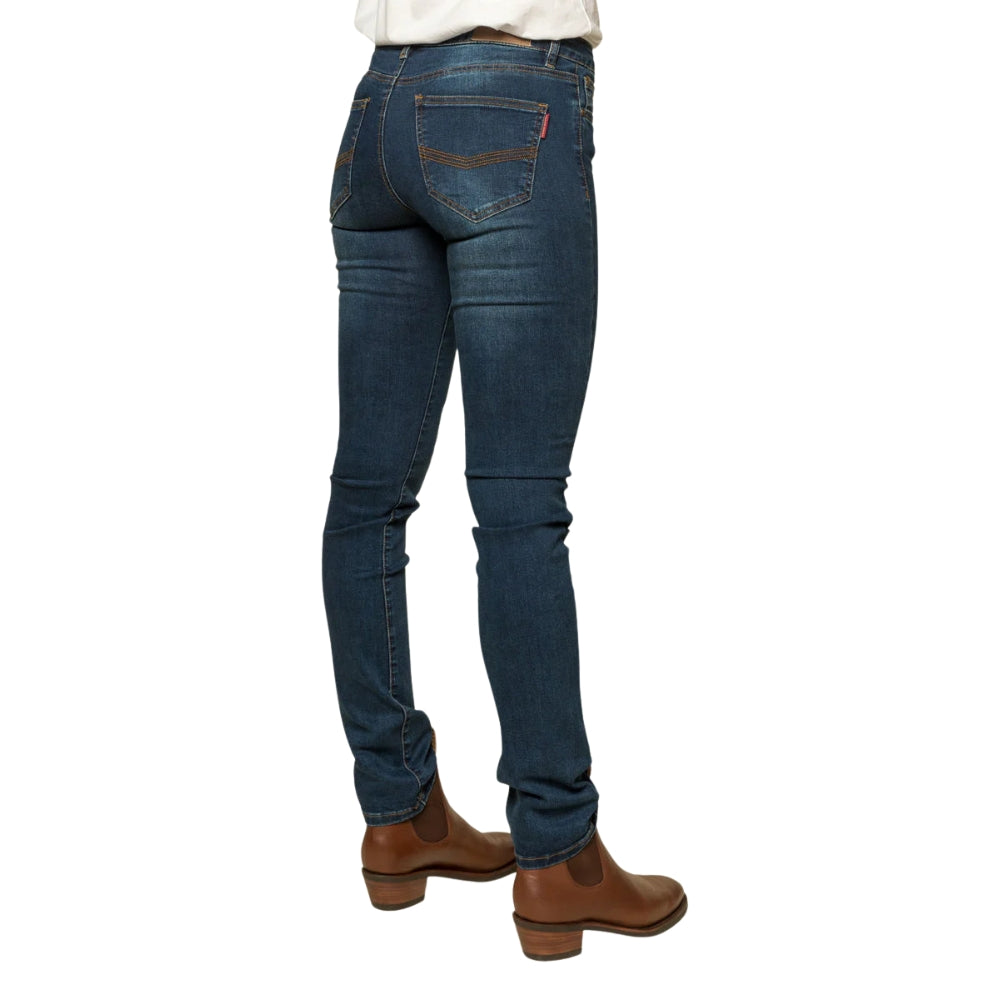 Ringers Western Victoria Womens Mid Rise Straight Leg Jeans - Classic Blue
