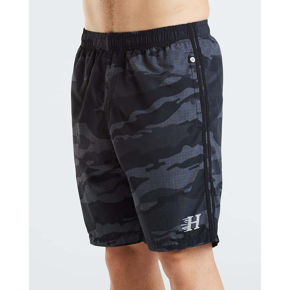 THE DINGO II CAMO QUICK DRY VOLLEY SHORT 18" - BLACK CAMO