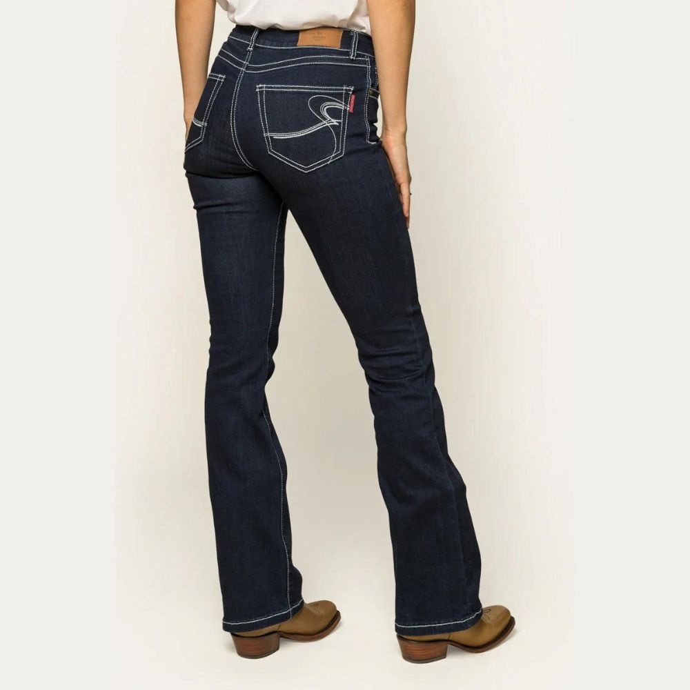 Ringers Western Caroline Womens Mid Rise Bootleg Jean - Indigo Blue
