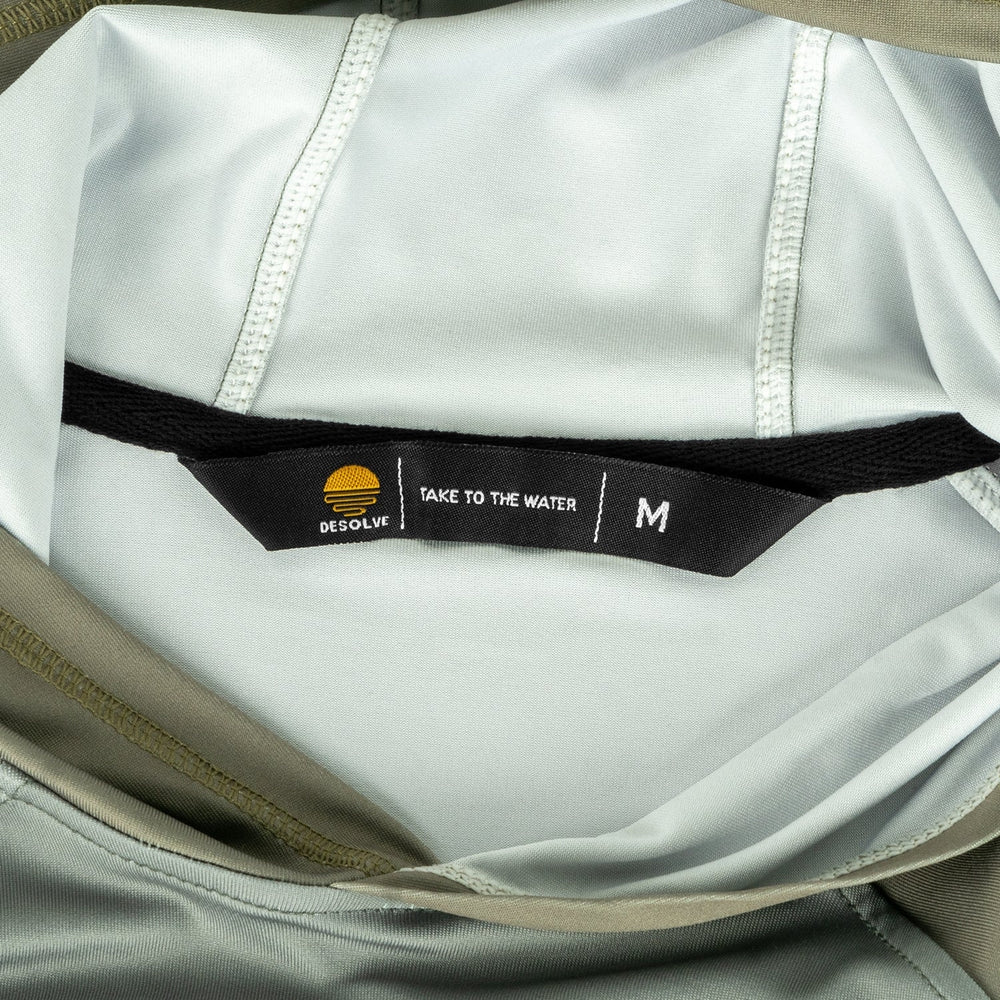 DESOLVE SOLAR DRY HOODIE TRUTTA NATURAL GREY/SHIFT GREEN