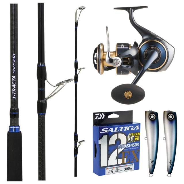 Daiwa Saltiga 10,000H / Samurai X-Tracta 8ft PE4-6 Spinning Combo