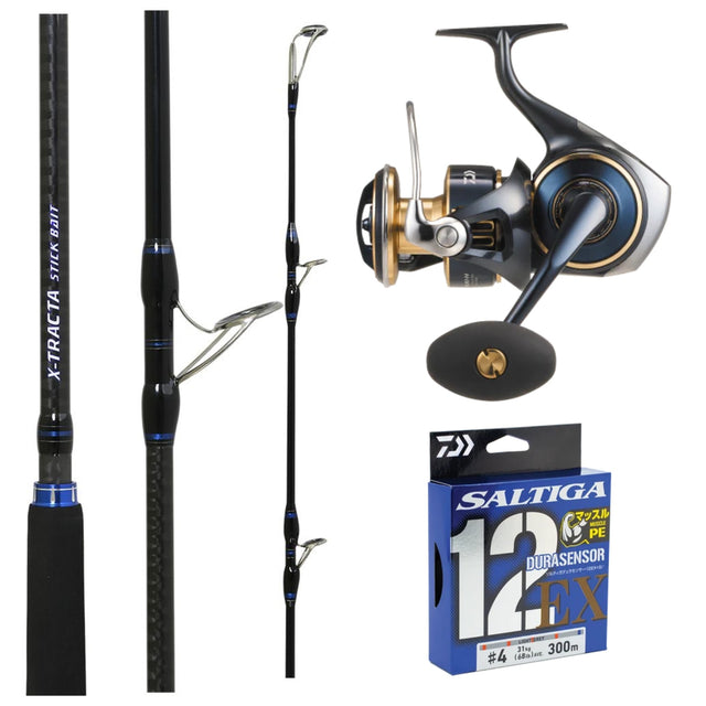 Daiwa Saltiga 8,000H / Samurai X-Tracta 7'6" PE3-5 Spinning Combo