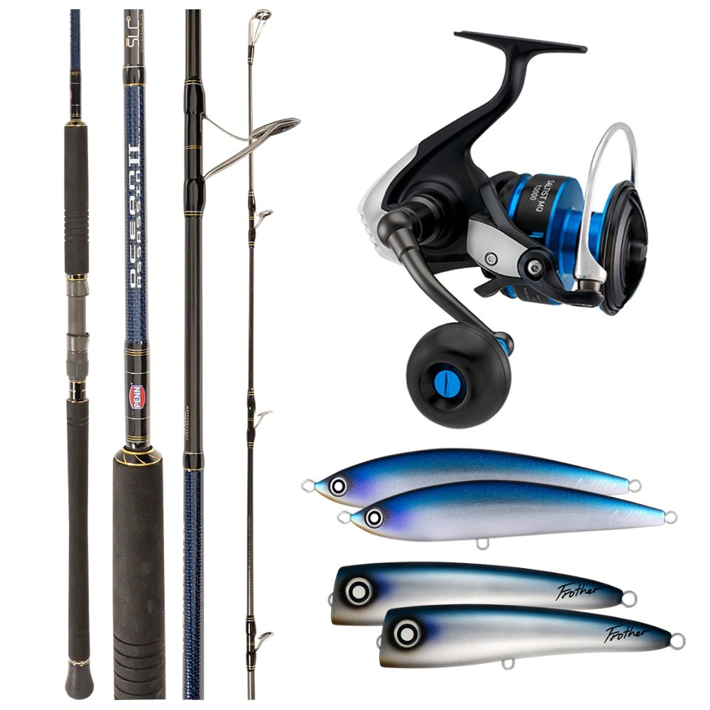 Daiwa Saltist MQ 18,000 / Penn Ocean Assassin II 822XH PE6-8 Spinning Combo
