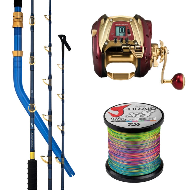 Daiwa Seaborg G1800M-RJ / Daiwa 22 Seapower 66XXHST PE 8-12 Electric Combo