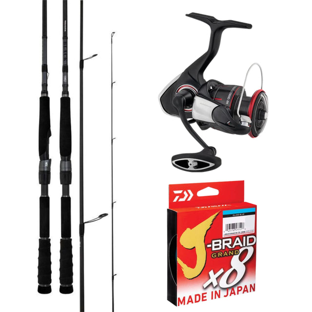 Daiwa 25 Fuego LT 4000D-CXH / TD Black "SHAKE N BAKE II" 702MXS 5-10kg Spinning Combo
