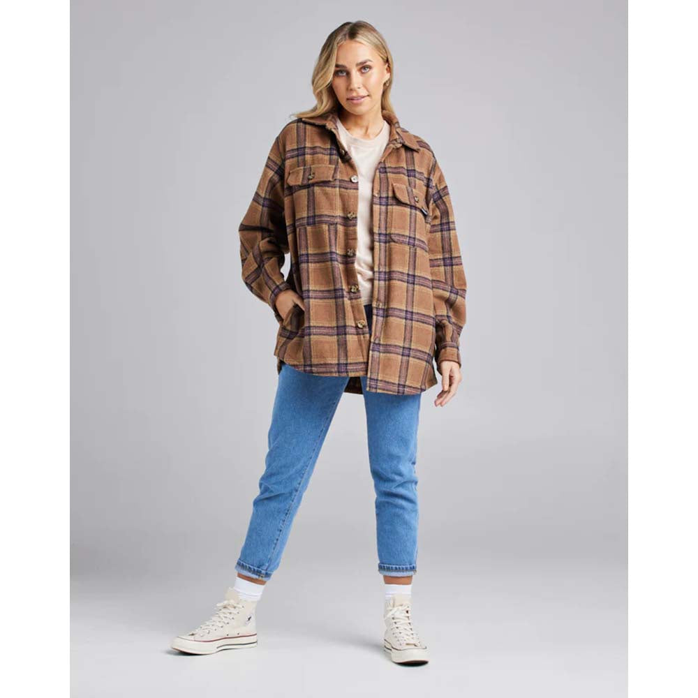 SURF CHECK WOMENS JACKET - TOFFEE