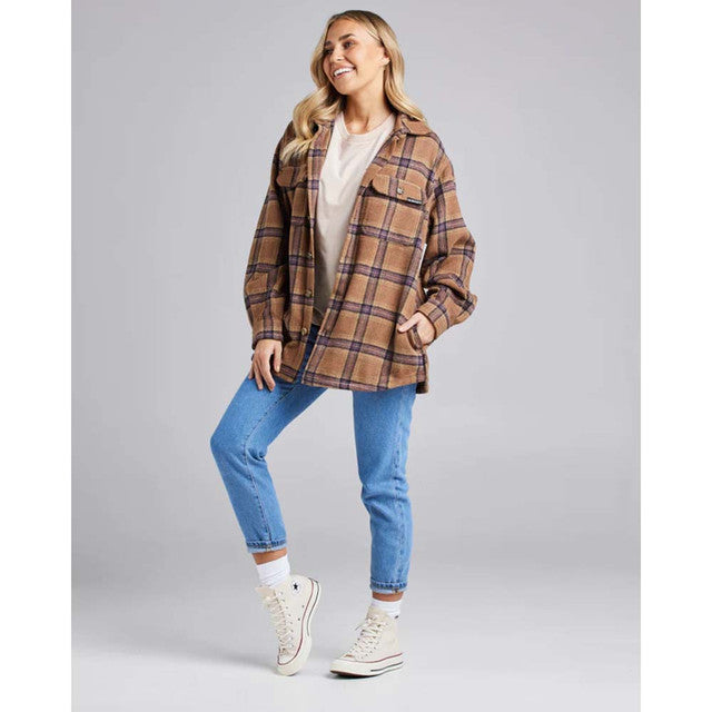 SURF CHECK WOMENS JACKET - TOFFEE