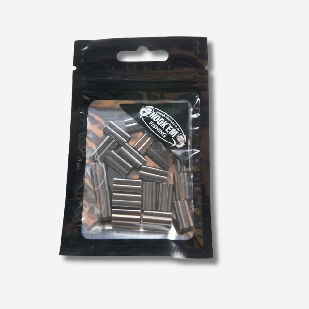 Hook'em Double Copper Crimps - 1mm Wire - 20 Per Pack