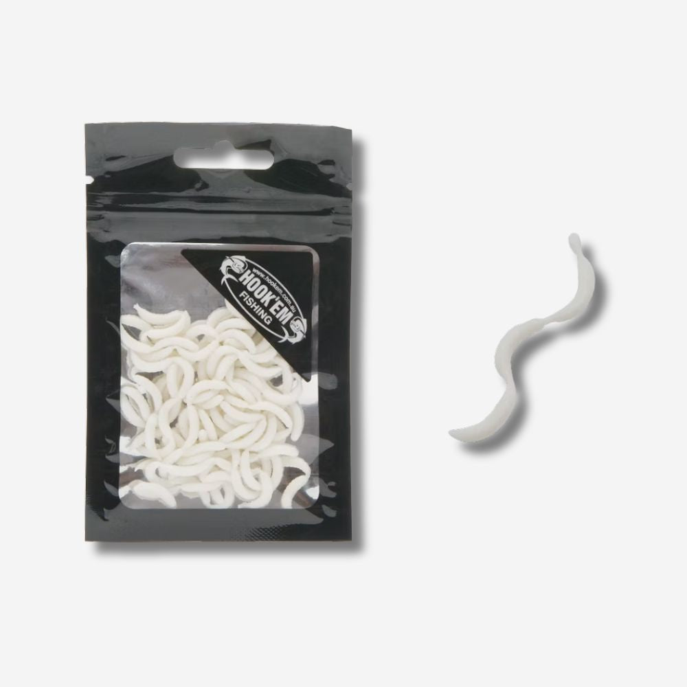 Hook'em Soft Plastic Natural Look Maggots