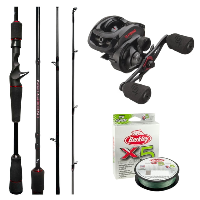 13 Fishing Inception G2P LEFT Hand / Inception 602M 4-8kg Baitcast Combo