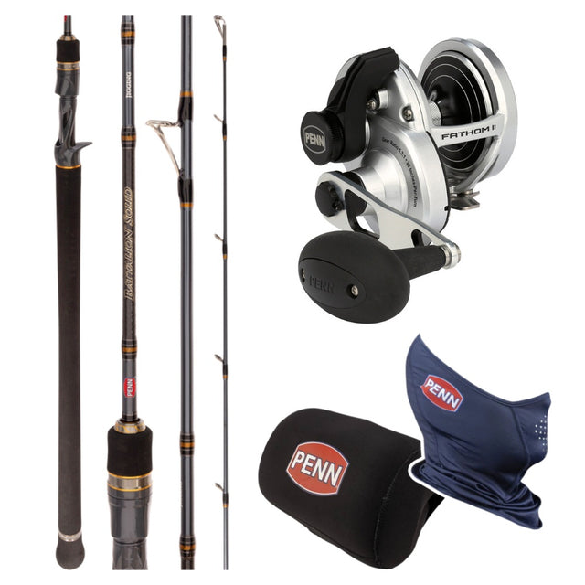 Penn Fathom II 15LD / Penn Battalion Solid 632 PE 2-4 Overhead Combo