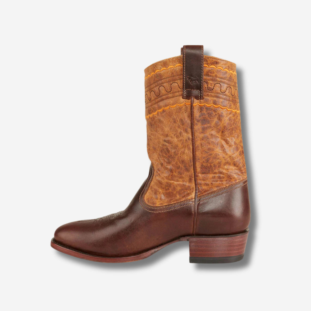 Ringers Western Davidson Mens Cuban Heel Boot - Burnt Brown