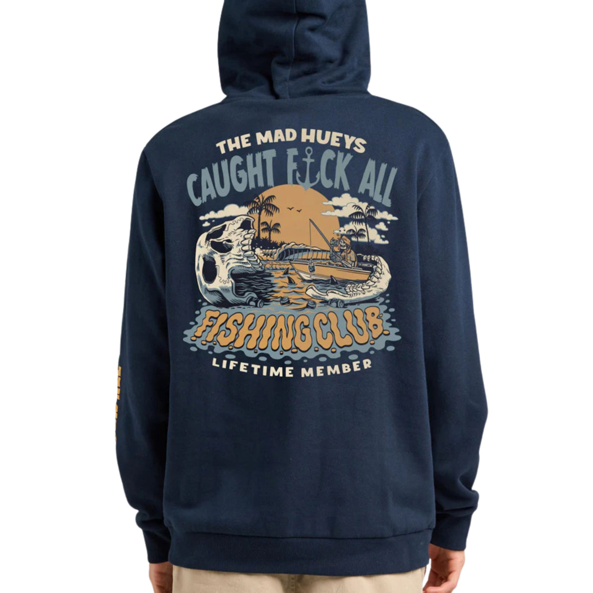 The Mad Hueys Caught FK All Jaw | Fishing Pullover - Navy