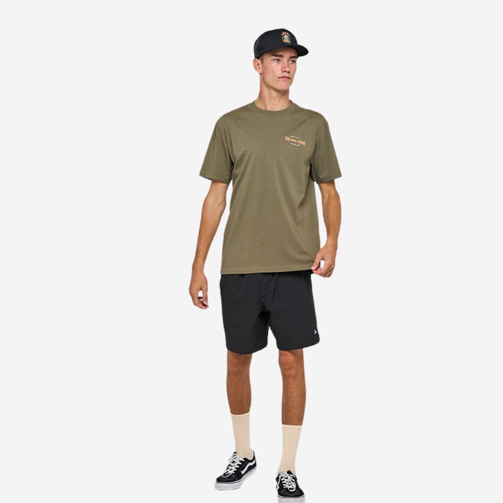 The Mad Hueys Caught FK All Skull | SS Tee - Olive