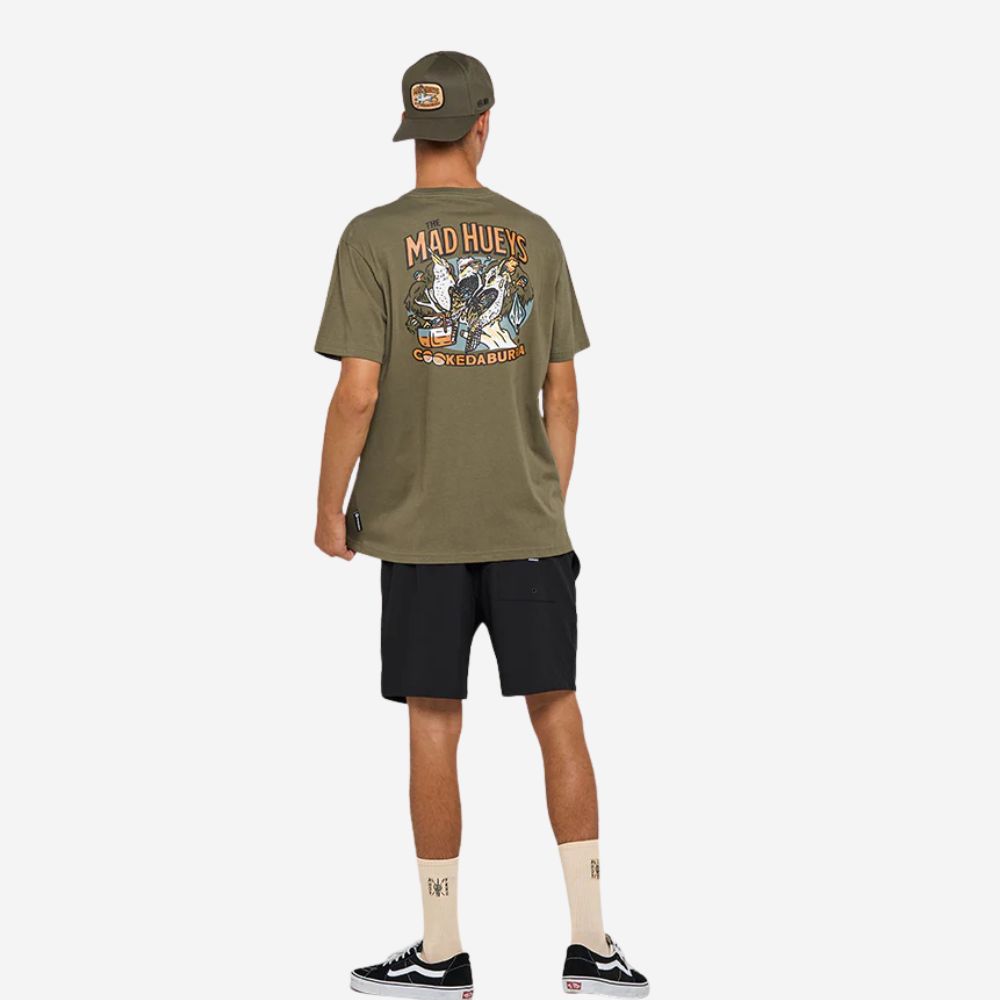 The Mad Hueys Cookedaburra Trio | SS Tee - Olive