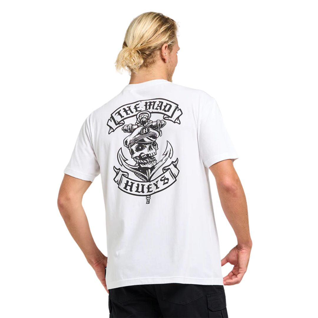 The Mad Hueys Sailor Anchor Short Sleeve Tee White