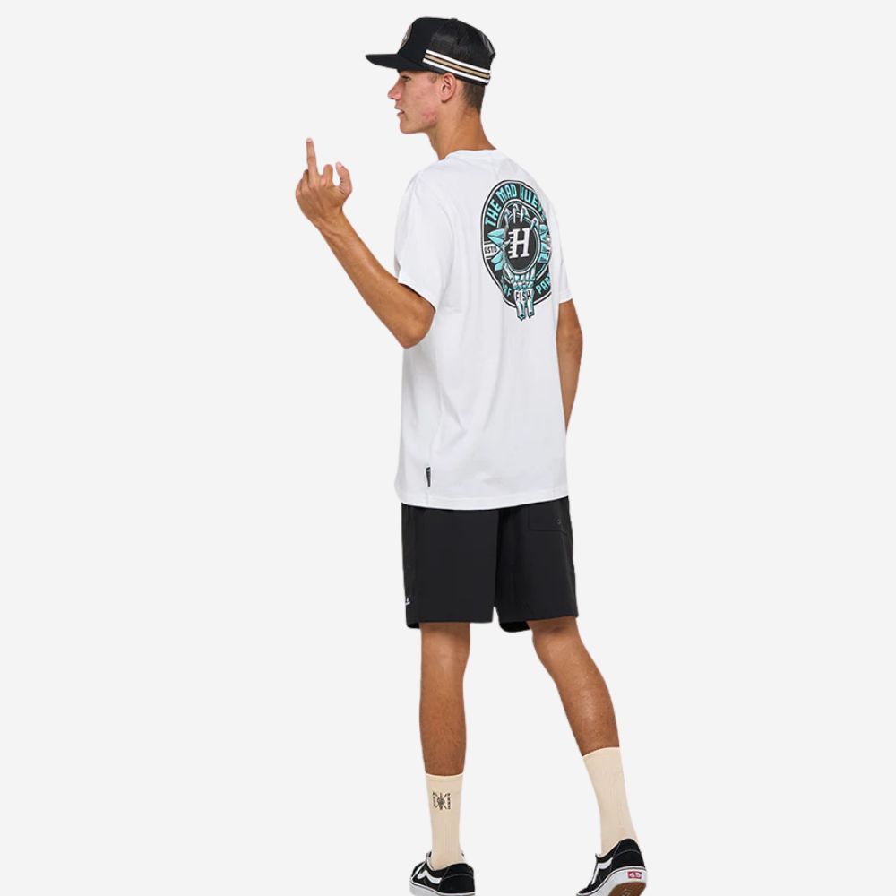The Mad Hueys Surf Hueys | SS Tee - White