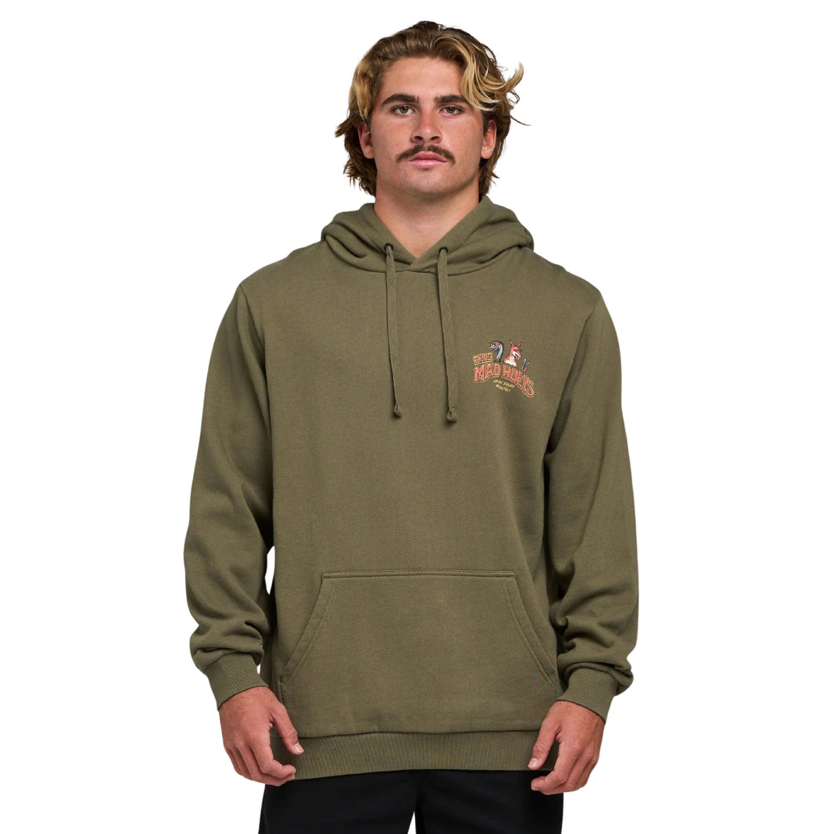 The Mad Hueys Loving Every BBQ | Hooded Pullover - Olive