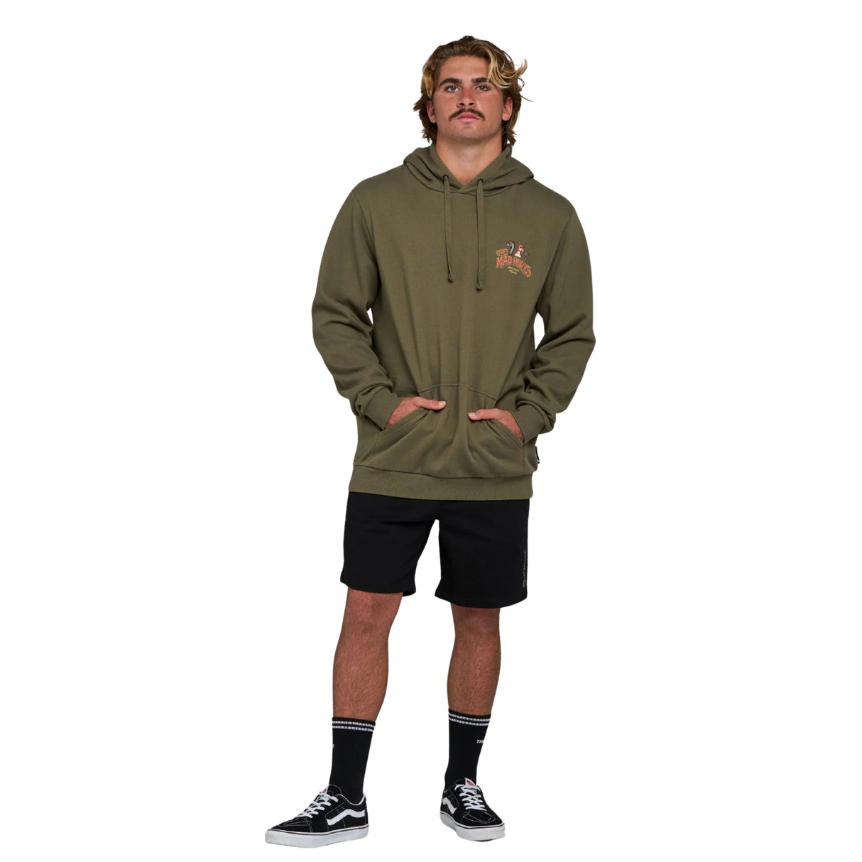 The Mad Hueys Loving Every BBQ | Hooded Pullover - Olive