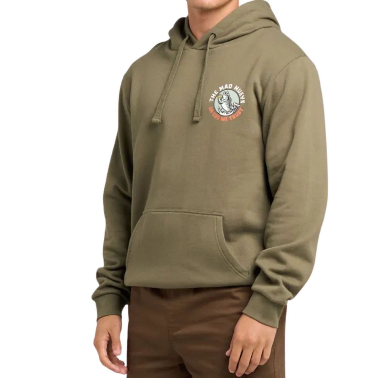 The Mad Hueys Trust Cod | Hooded Pullover - Olive