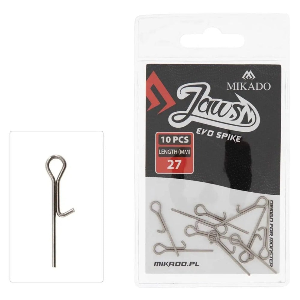 Mikado Pin for Lures - Jaws Evo Spike - 27mm 10pc