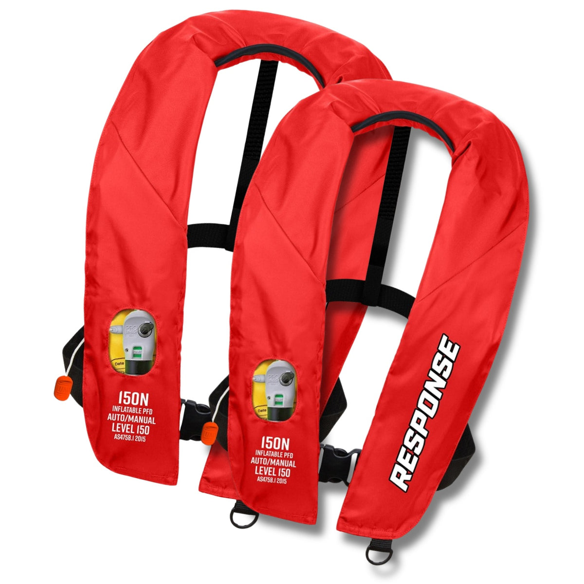 RESPONSE B150 Manual Inflatable Adult Life Jacket Red