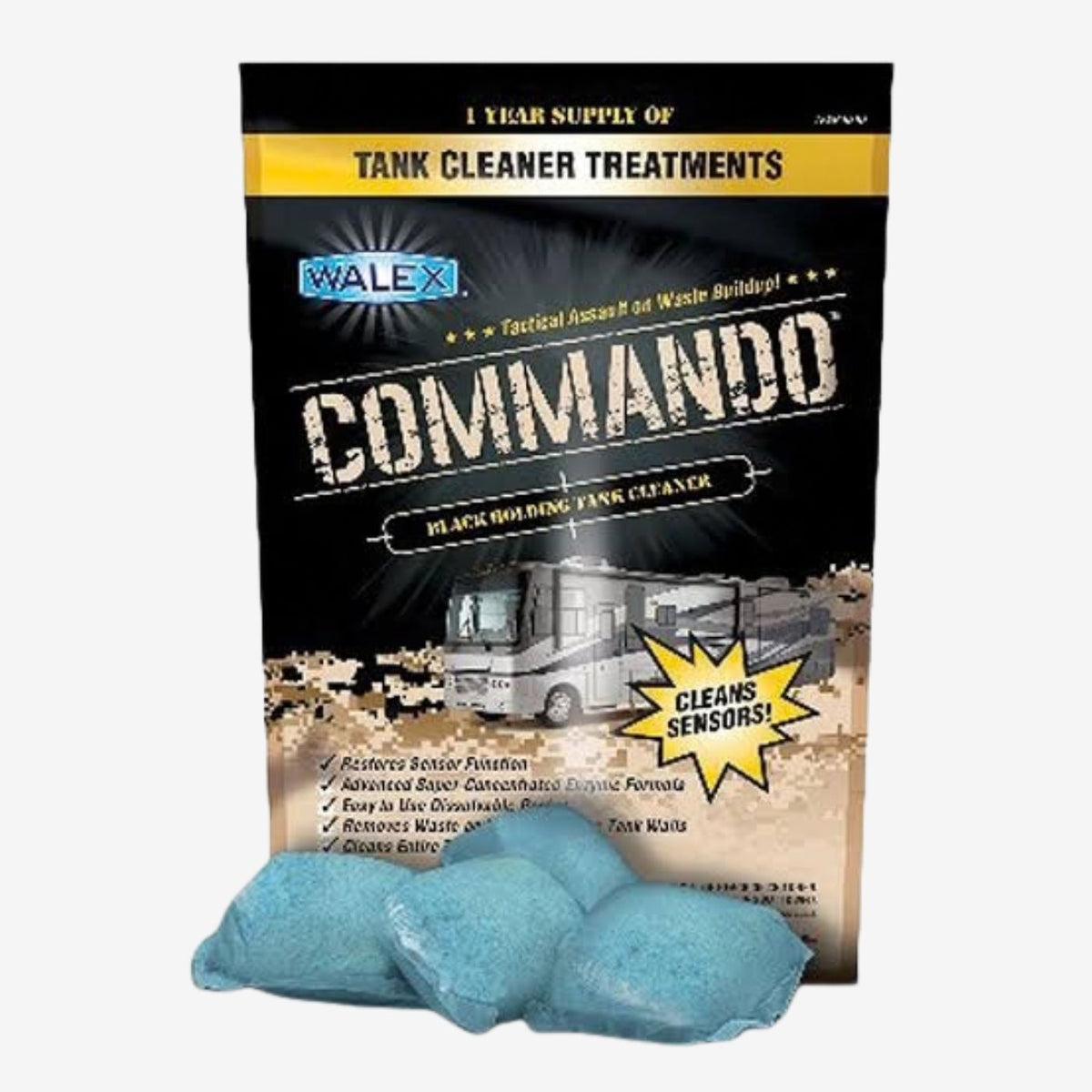 WALEX Toilet Chemical Sachets: Porta Pak Commando