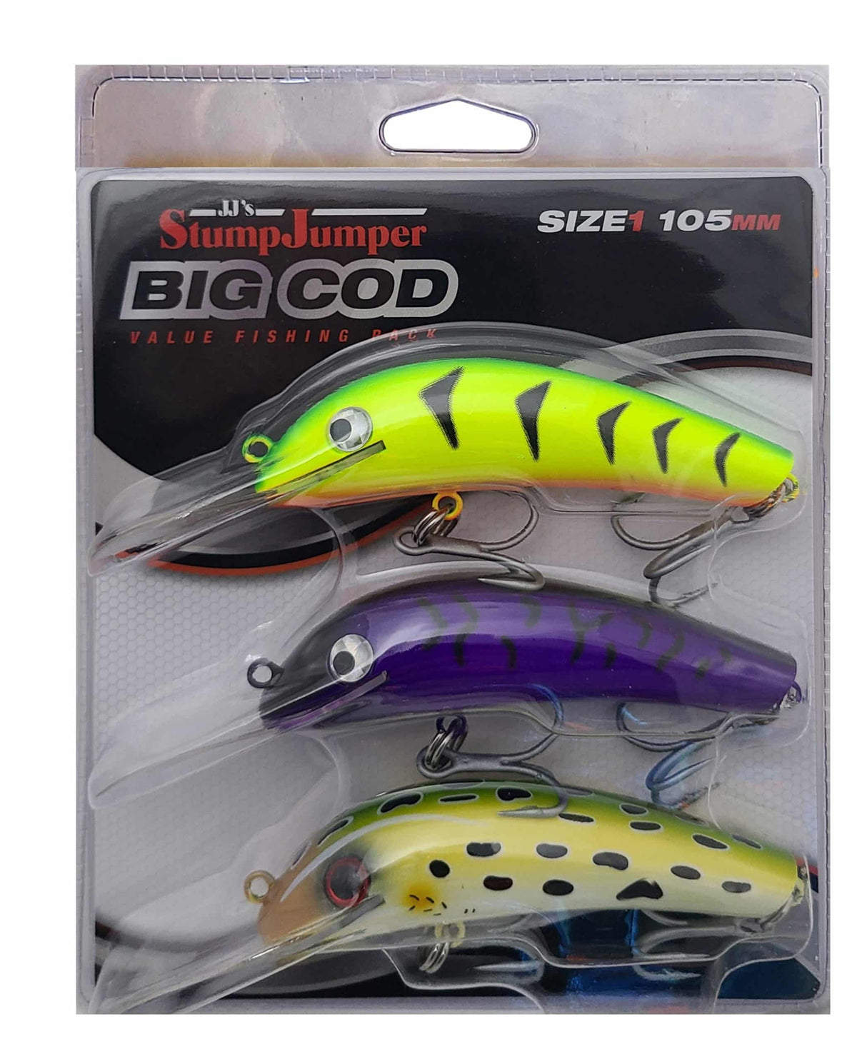 STUMP JUMPER Size 1 Lure Pack of 3