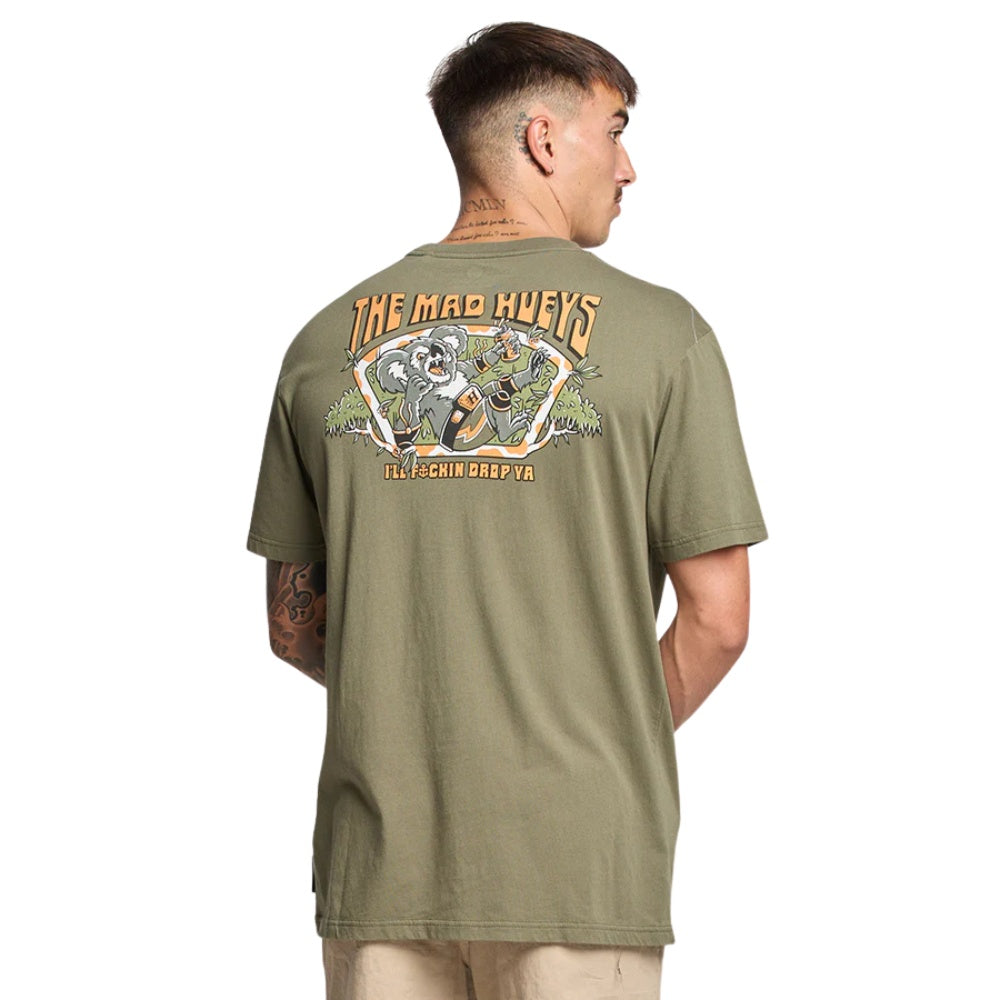 THE MAD HUEYS DROP BEAR | SS TEE - OLIVE