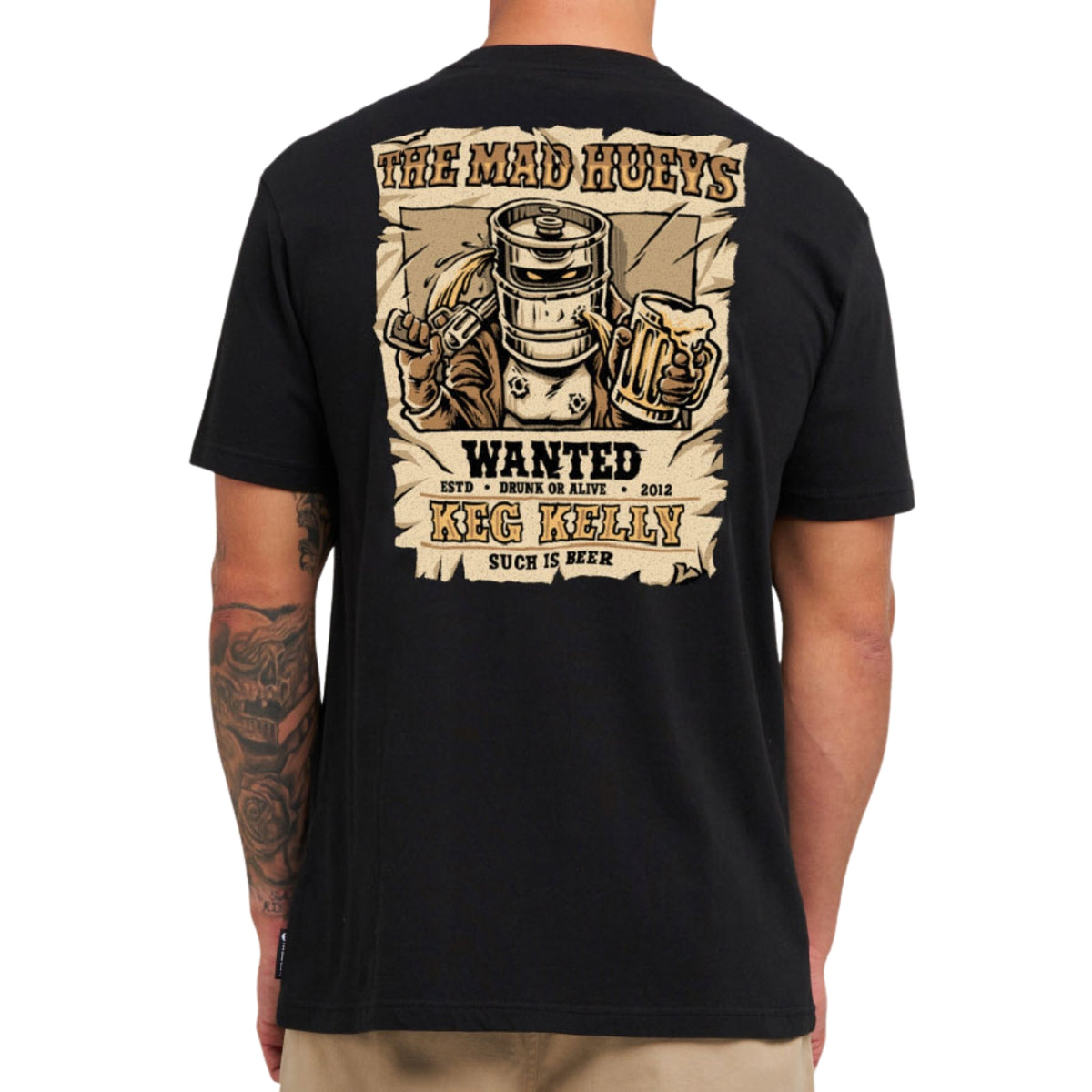 The Mad Hueys KEG KELLY POSTER | SS TEE - Black