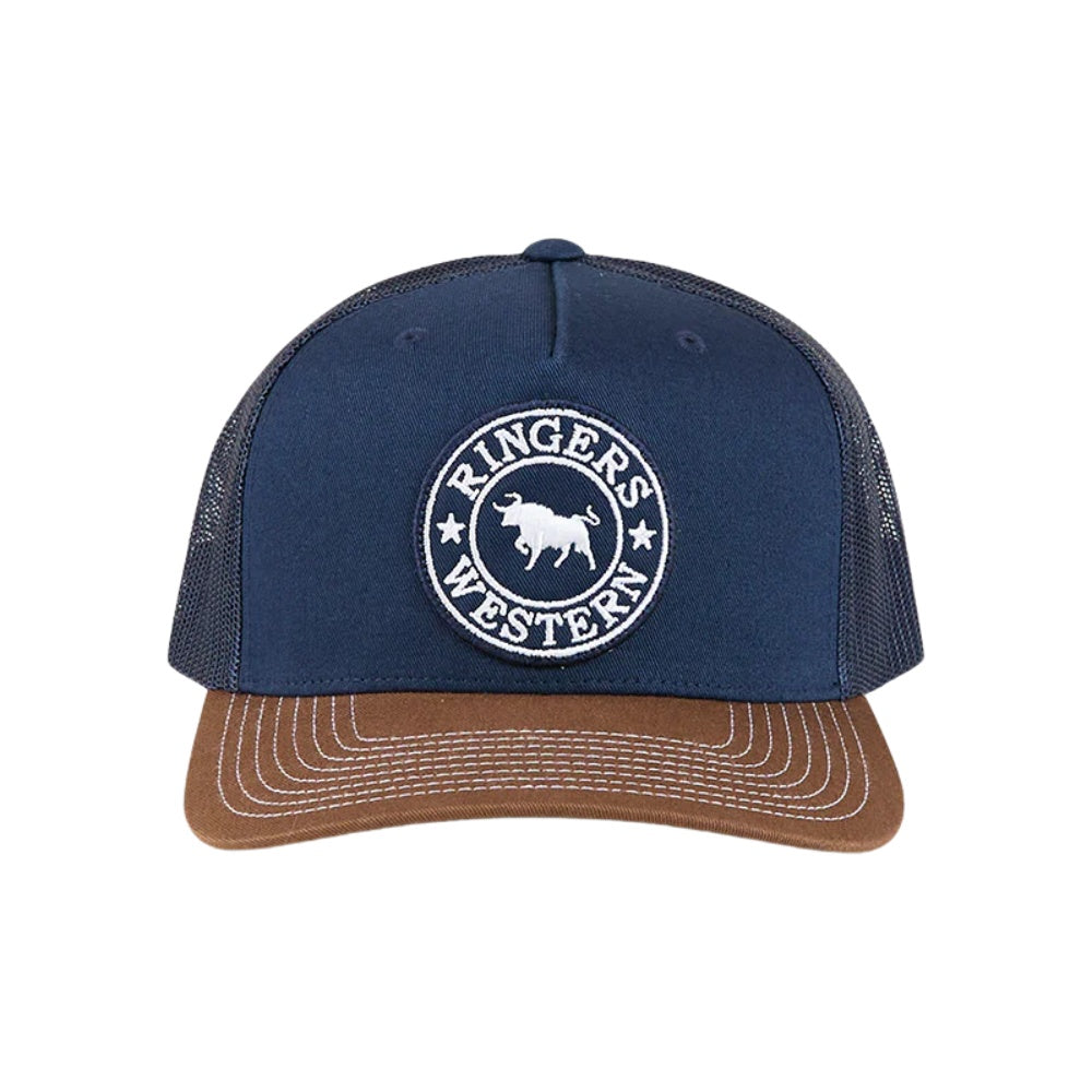 Ringers Western Signature Bull Trucker Cap - Navy /  Chocolate