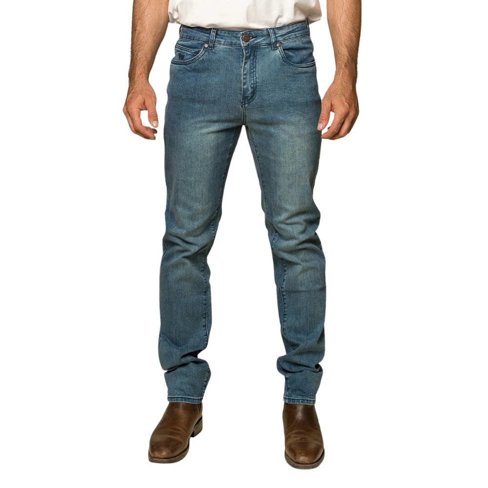 Ringers Western Burke Mens Tapered Leg Jeans - Light Blue
