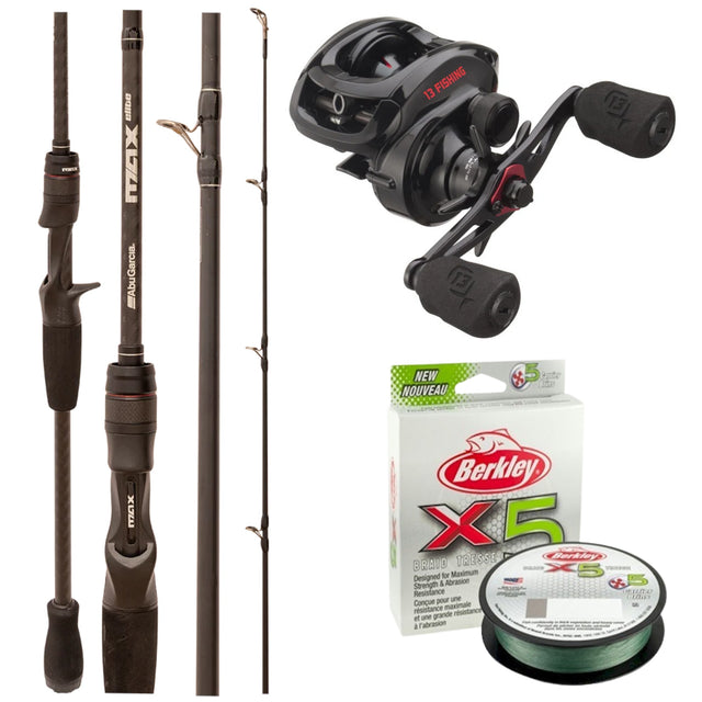 13 Fishing Inception G2P Left Hand/ Abu Garcia Max Elite 602MH 6-10kg Baitcast Combo