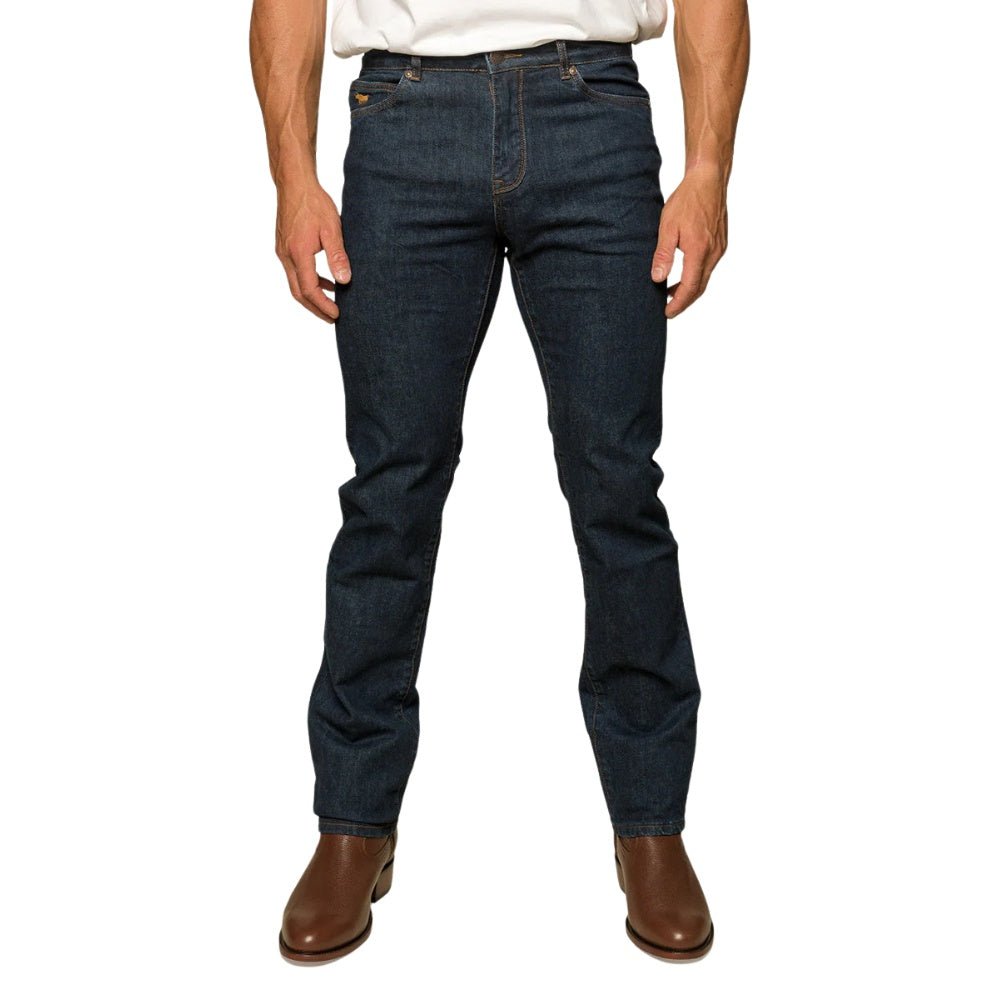 Ringers Western Mitchell Mens Straight Leg Jeans - Dark Blue