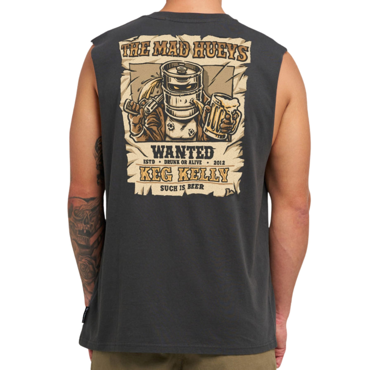 The Mad Hueys KEG KELLY POSTER | MUSCLE - Vintage Black