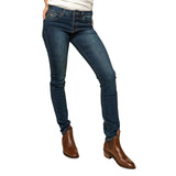 Ringers Western Victoria Womens Mid Rise Straight Leg Jeans - Classic Blue