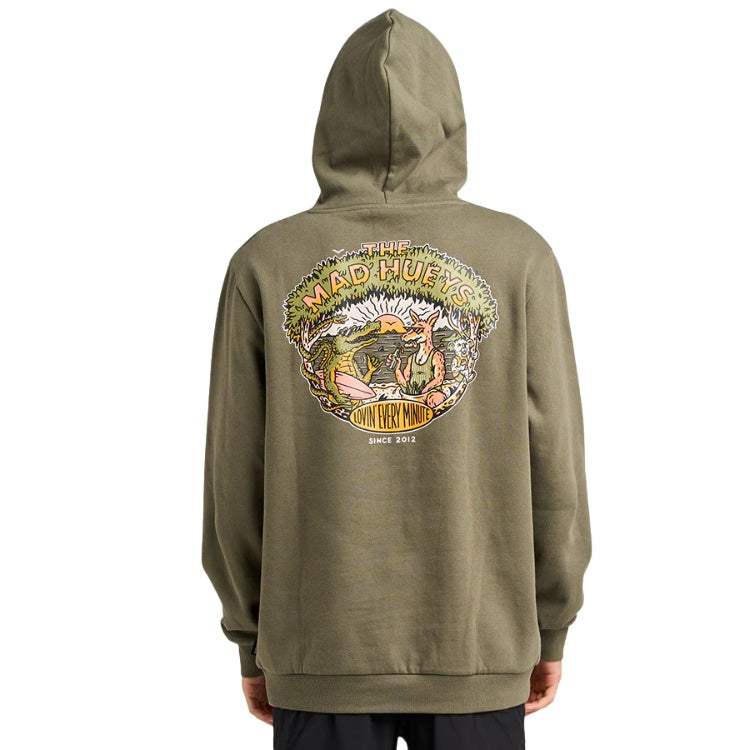 LOVIN EVERY MINUTE | HOODED PULLOVER - OLIVE