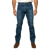Ringers Western Mitchell Mens Straight Leg Jeans - Mid Blue